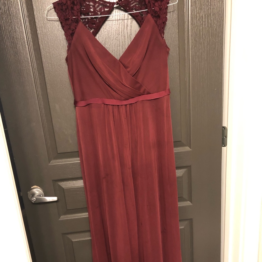 David’s Bridal Bridesmaids dress in wine